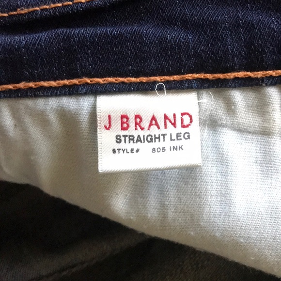 Dark Wash Straight Leg J Brand Jeans 26 - Picture 3 of 4